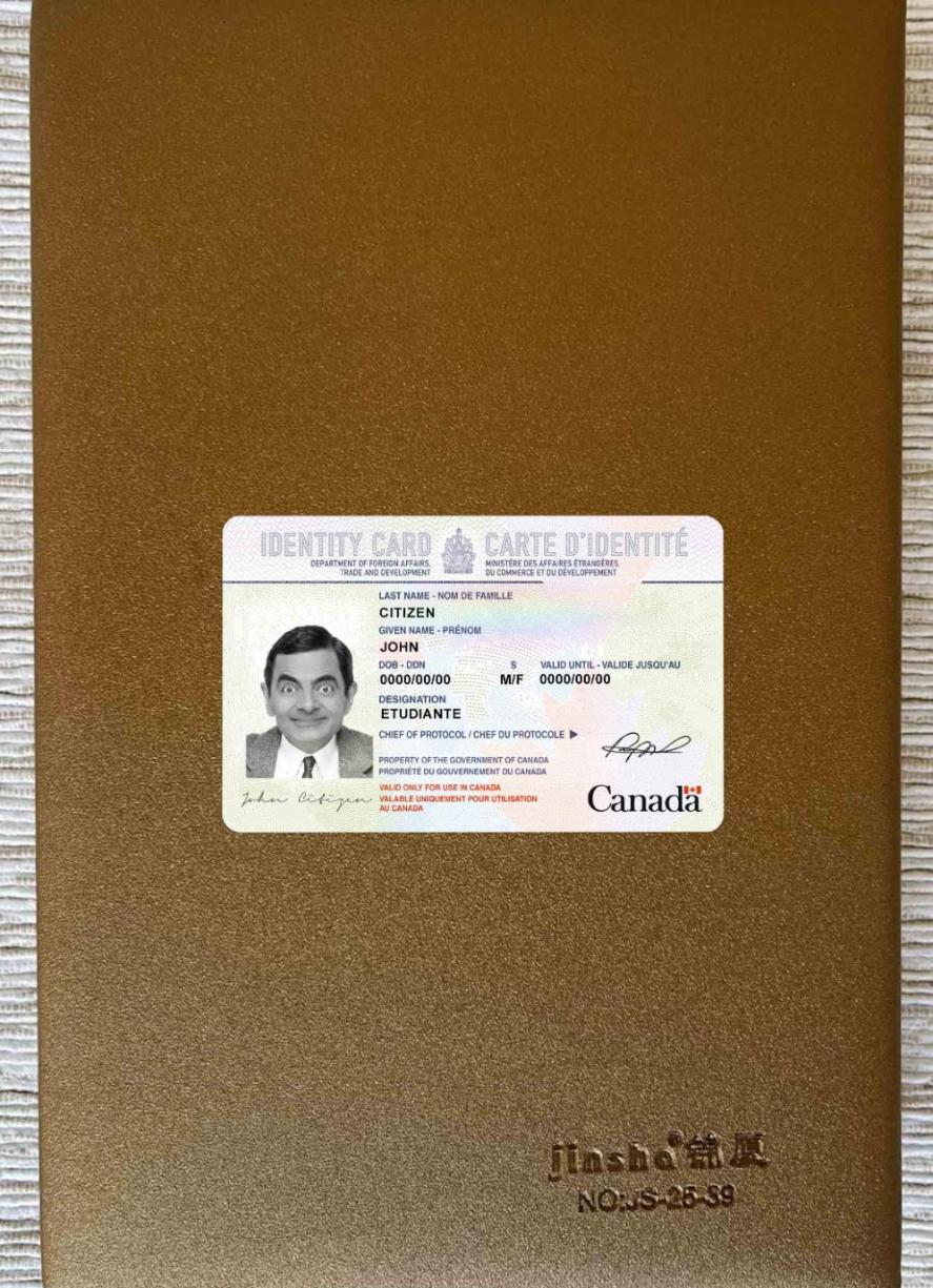 Downloadable Canada Identity card photolook example
